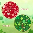 thumbnail image 2 of 36 Inch Valentine''s Day Tree Skirt St. Patrick''s Day Tree Skirt Love Heart Clover Double Sided Print Mat Round Green Christmas Tree Skirt for Holiday Home Party Decor Supplies, 2 of 6