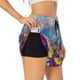thumbnail image 1 of Balery Spring Flower Seasonal Pantalones cortos deportivos para mujer con forro y dos bolsillos, elásticos, para entrenamiento, gimnasio, yoga-Medium, 1 of 7