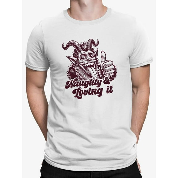 Naughty Krampus Humor Creepy Christmas Men's Tshirt