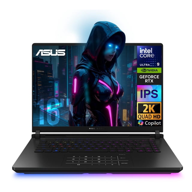 Laptop Gamer AI PC ASUS ROG STRIX SCAR 16 GeForce RTX 5090 Core Ultra 9 275HX 64GB 2TB 16" Mini LED QHD+ 240Hz Teclado Ingles Copilot