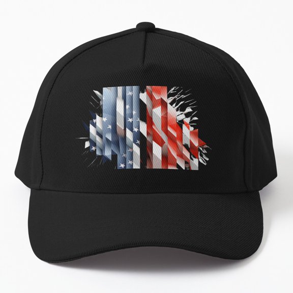 America Flag 1776 Baseball Hat, Independence Day Fourth of July Celebration Design Cap