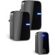 thumbnail image 1 of Wireless Doorbell, IP44 Waterproof Wireless Doorbell Door Bell Kit, 150M Waterproof Door Chime Two Transmitters, with 2 Pluggable Receivers, 38 Melodi, 1 of 5