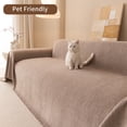thumbnail image 6 of Smuge Sofa Cover, Sectional Couch Cover Protector Slipcover for 3 Cushion Couch L Shape Sofa towel Throw Sofa Loveseat Cover for Pets Dogs Cats (71"x 134", Khaki), 6 of 7