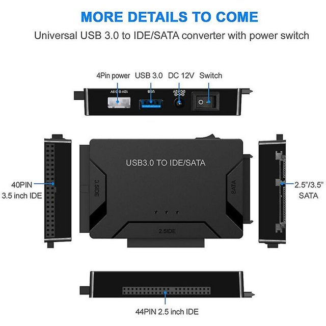 Adaptador Sata a USB IDE Cable USB 3.0 2.0 Sata3 para HDD SSD de 2.5 y 3.5 pulgadas Adaptador IDE SATA
