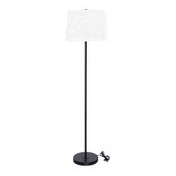 Your Zone Black Stick Floor Lamp With, Floor Lamp With White Shade