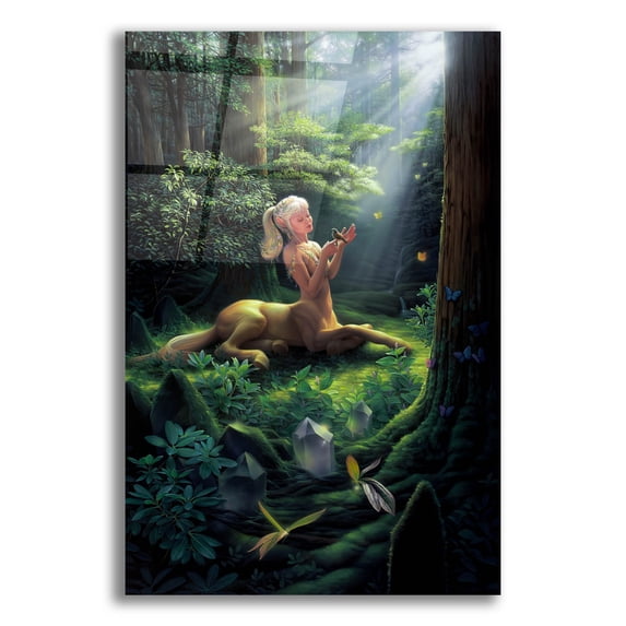 Epic Art 'Forest Princess' by Kirk Reinert, Acrylic Glass Wall Art, 12"x16"