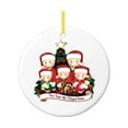 thumbnail image 3 of (Clearance) pdqouc 2020 New Memorial Year Personalized Christmas Accessories Holiday Pendant Santa Doll Xmas Tree Decor Plastic Round Xmas Tree Decor Pendant Christmas Hanging Ornament (Family of 5), 3 of 9