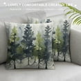 thumbnail image 3 of Leisuo Watercolor Blue Green Tree Pillow Covers Christmas Decor Rustic Nature Pine Forest Pillows Decorative Throw Pillows Spring Summer Winter Pillow Covers for Sofa Couch Bed, 3 of 5