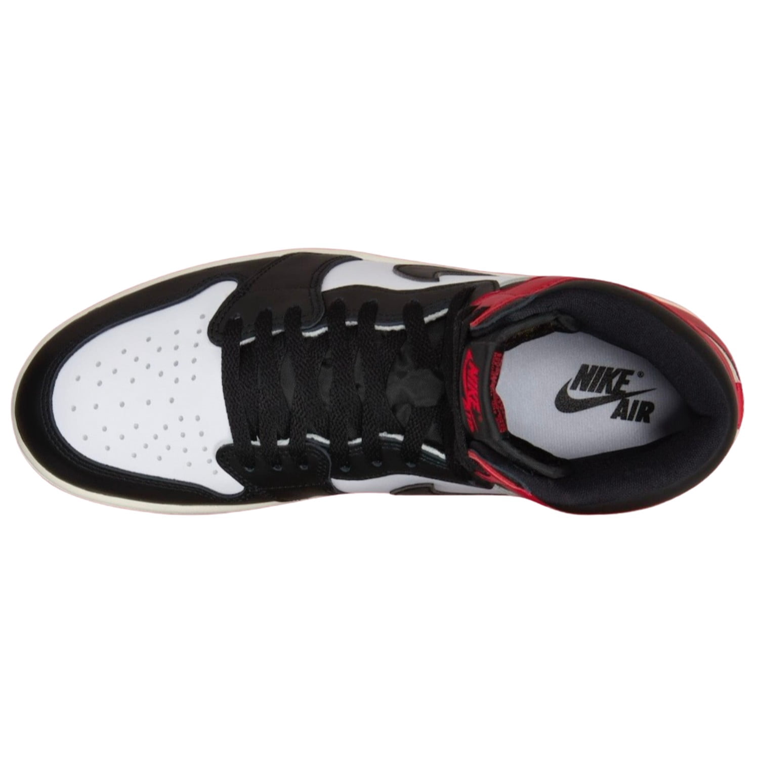 Nike Jordan 1 Retro High OG Men's Shoes, Black/Black/Varsity Red/White, Size 8