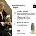 thumbnail image 2 of LARS NYSØM Salt and Pepper Grinder Set Stainless Steel with Adjustable Grinder I Bottle Design Spice Mills Set Manual (Brown/Beige), 2 of 7