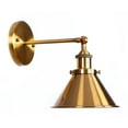 thumbnail image 2 of Aiwen Gold Finish Metal Wall Mounted Lamp Modern Vanity Sconce Vintage E26 Light Fixture, 2 of 8