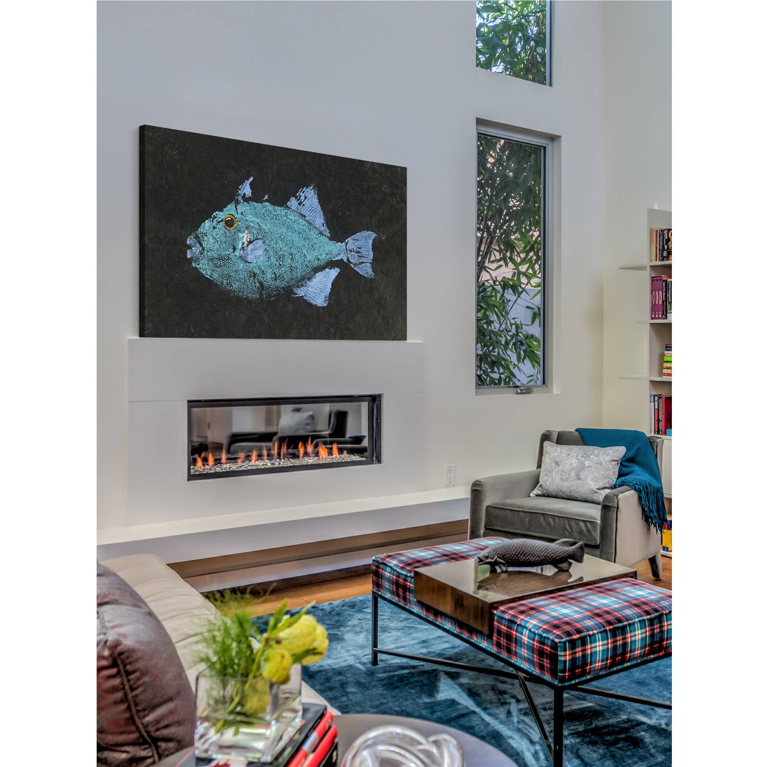 Marmont Hill "Triggerfish" by Warren Sellers Painting Print on Wrapped Canvas