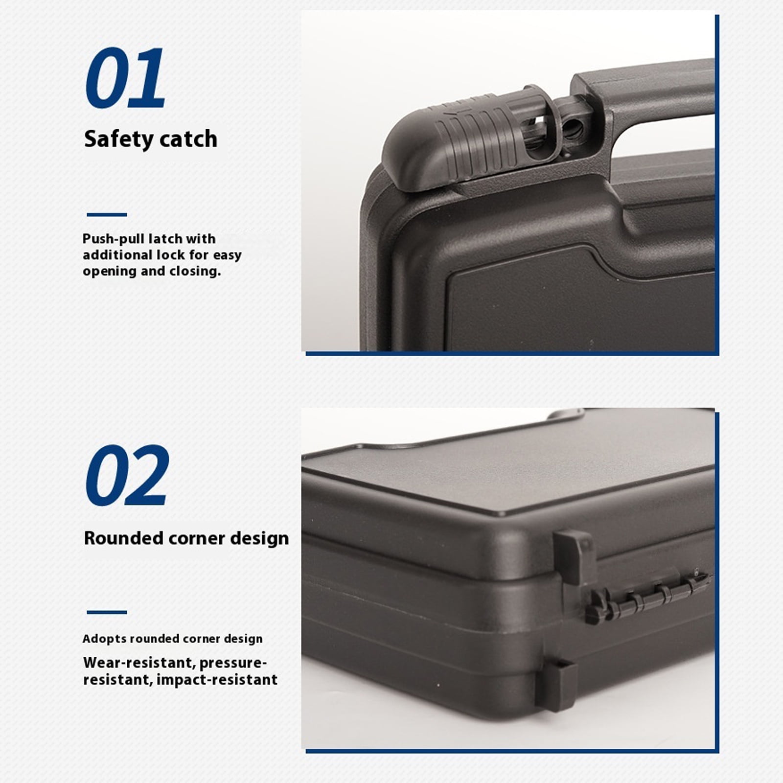 Heavy Duty Engineering PP Tool Organizers Compact Portable Design Tool Box Hard Carrying Case For Mechanics And DIYer