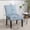 Blue + Modern + Solid Wood, variant on Accent Chair with Botticelli English Letter Print for Living Room Boudoir, Polyester Blend Fabric Armless Slipper Chair, White, 23.25W x 25.5D x 33H