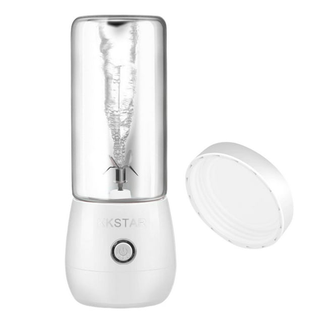 GUOOL Personal Electric Blender Juicer Cup 4-Blade USB Rechargeable Fruit Mixer 400ml White