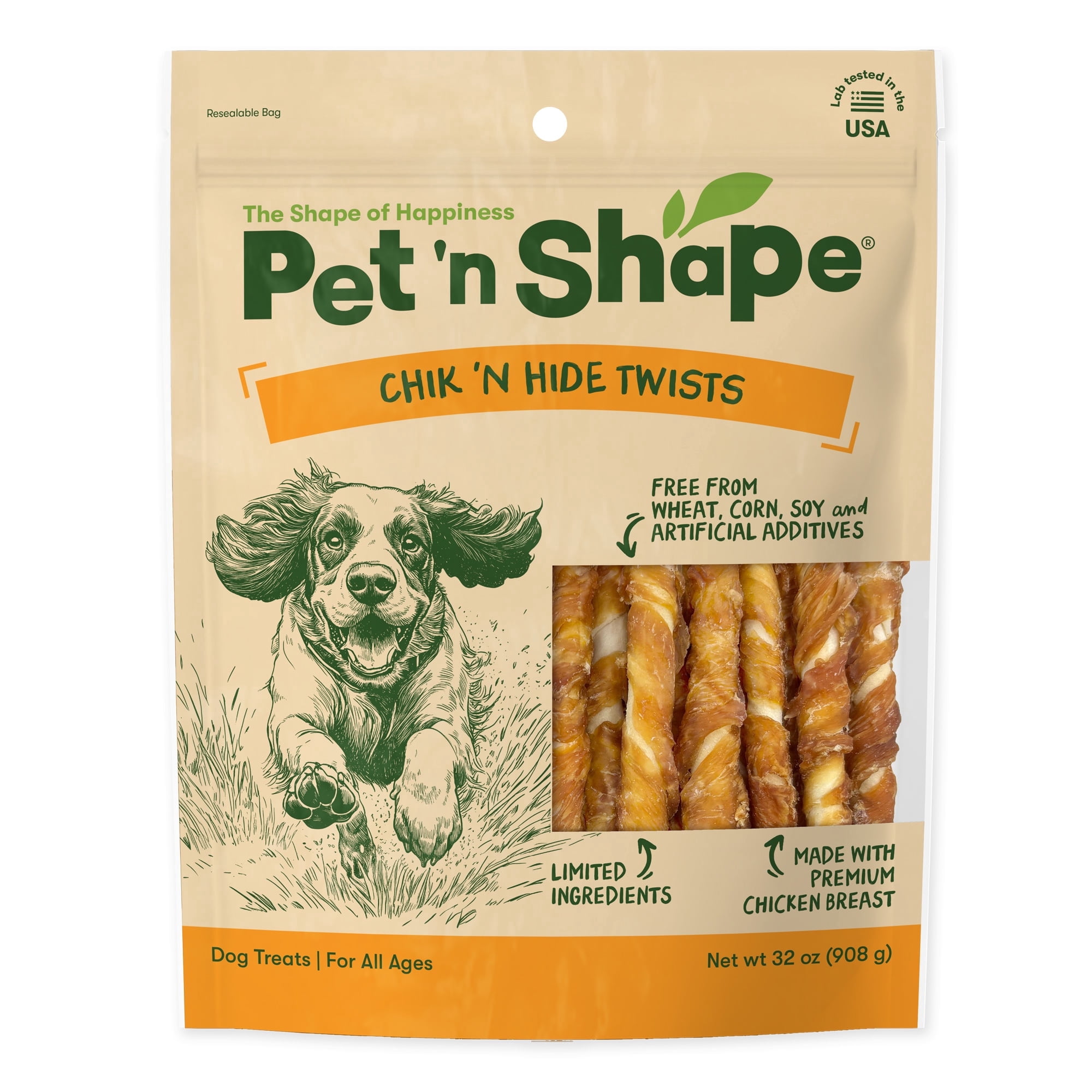 Pet 'n Shape Hide Twists – Chicken Wrapped Rawhide Dog Treats - Small Twist - 2 Pounds