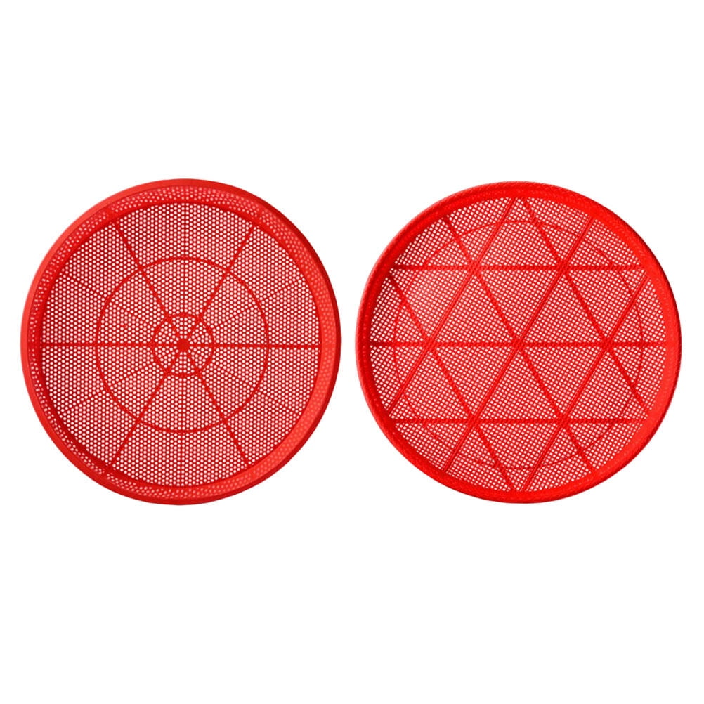 2pcs Round Soil Sieve Plastic Mesh Screen Home Sieve Kitchen Grain