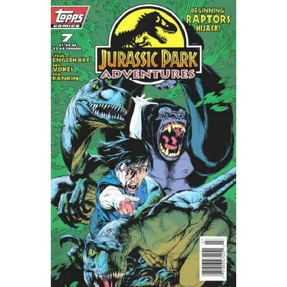 Jurassic Park Adventures #7 VF ; Topps Comic Book