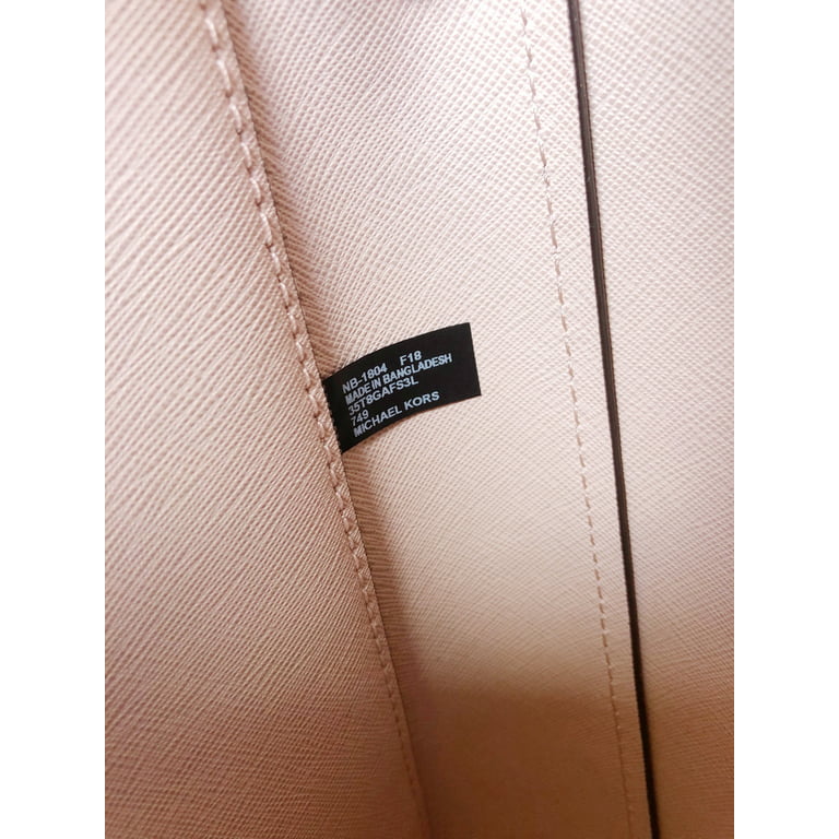 Michael Kors Adele Mercer Large Satchel Pastel Pink Ballet Leather  Crossbody Bag