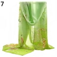 thumbnail image 1 of Opolski Mode Femmes Long Foulard en Chiffon Imprimé Fleur Doux Protection Solaire, 1 of 9
