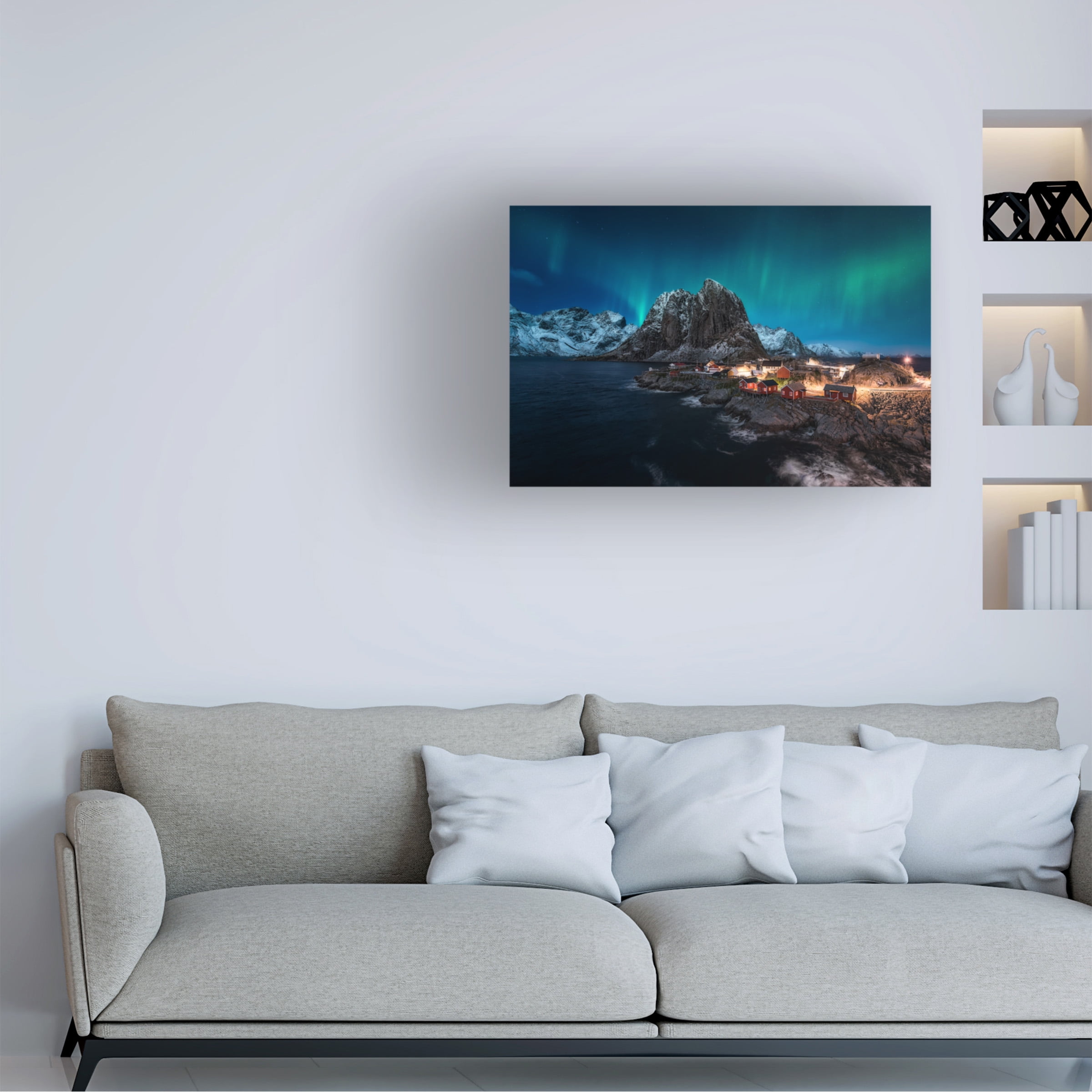 Javier De La 'Dancing Over Hamnoy' Canvas Art