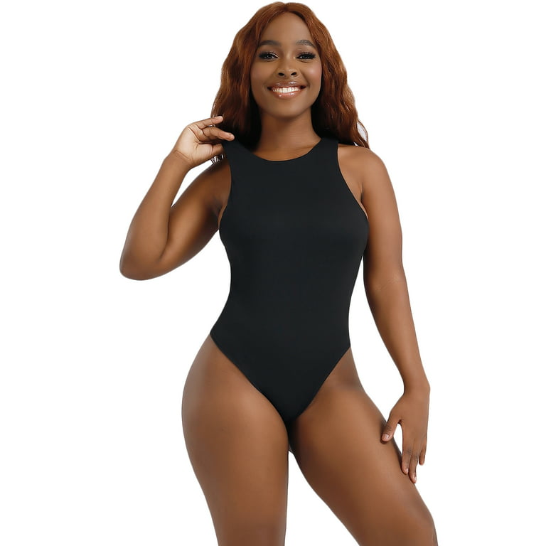 Bodysuit Women, Fit Body Suits Women Clothing, Women's Sleeveless Crew Neck  Tank Tops, XL, Black 