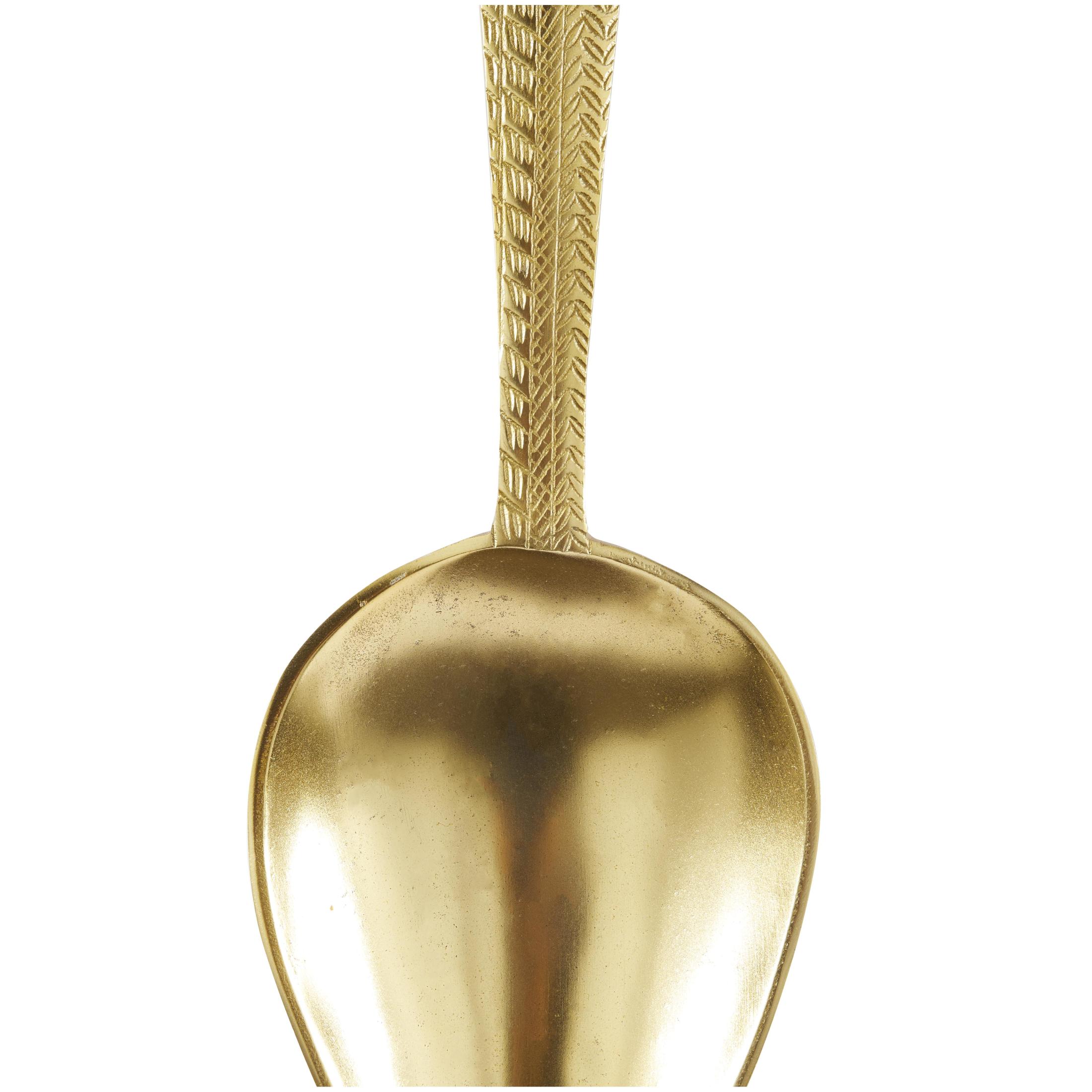 DecMode Gold Aluminum Metal Knife, Spoon and Fork Utensils Wall Decor (3 Count)