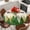 Green Brown, variant on Red Christmas Tree Round Tablecloth, Fitted Table Cover with Elastic for 36"-44" Round Tables, Green Xmas Tree Snowflake Stars Winter Table Cloth Outdoor Indoor Dinning Party Waterproof Tablecloths
