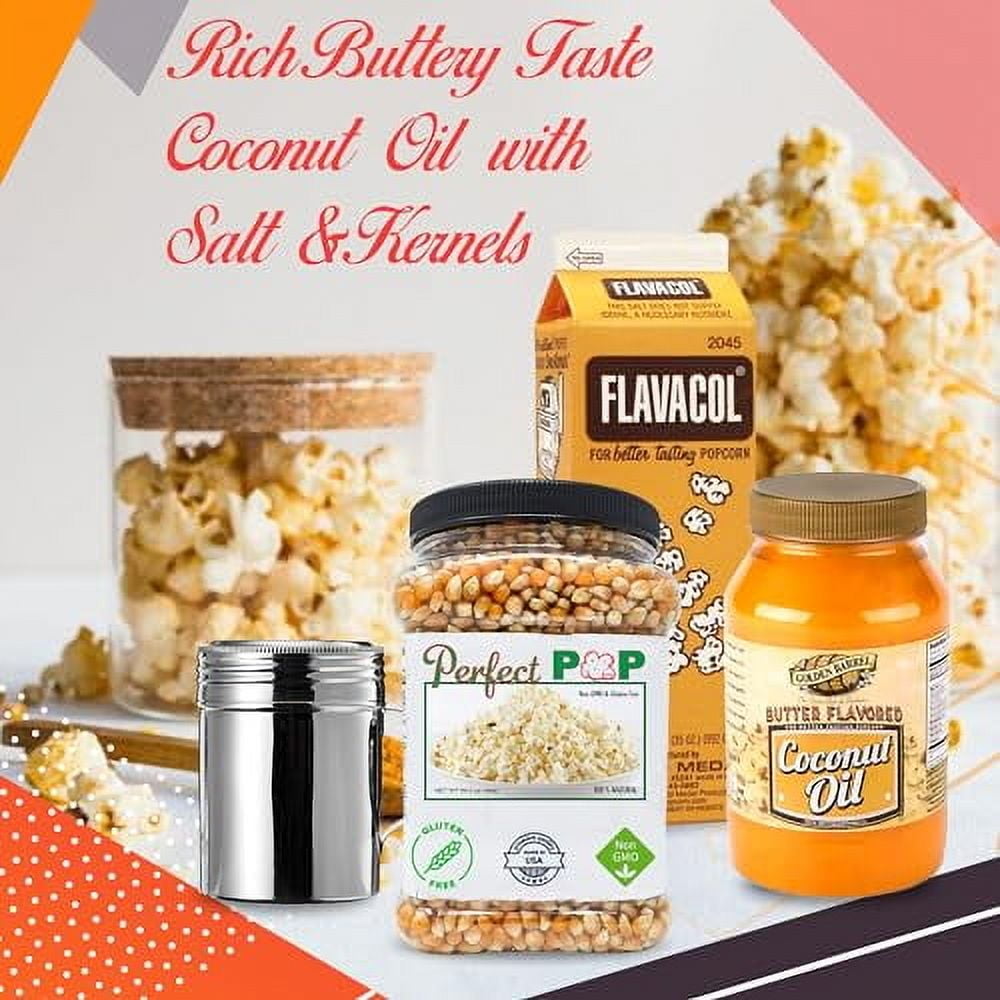 Perfectware Movie Night Popcorn Set (Popcorn Kernels, Salt, Oil and Shaker)