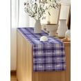 thumbnail image 5 of Table Runner 70 Inches Long for Kitchen Dining, Purple Plaid Dresser Scarf Farmhouse, Dining Table Decorations for Wedding/Parties, Modern Art Checkered Farmhouse 13 x 70 In, 5 of 8