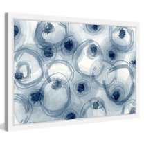 Marmont Hill "Indigo Ovals" by Nikki Galapon Framed Painting Print