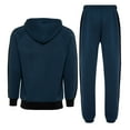 thumbnail image 6 of X-2 Men Track Suits 2 Pieces Set Full Zip Sweatsuit Men Hooded Tracksuit Athletic Sports Set Teal Blue Small, 6 of 6