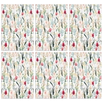 6 Pcs Funny Kitchen Towels,Pioneer Flower Floral Print Pattern Microfiber Dish Towels,Kitchen Tea Towels,Kitchen Towel Set (18" X 26")