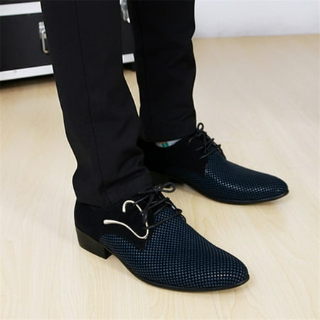 

Mens Leather Concise Shoes Men s Business Dress Pointy Plaid Black Shoes Breathable Formal Wedding Basic Shoes Men 2022 loafers