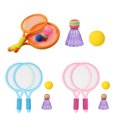 thumbnail image 6 of Kids Badminton And Tennis Play Set with Easy to Grip Colorful Rackets, Beach Garden Gifts , Orange, 6 of 8