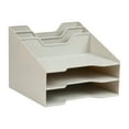 thumbnail image 6 of Mind Reader Desktop Organizer, Vertical File Holder, Paper Trays, Office, Plastic, 12.5"L x 11.75"W x 9.5"H, Beige, 6 of 7