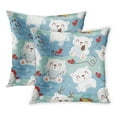 thumbnail image 1 of EREHome Blue Pattern Cartoon Cute Polar Bear Animal Arctic Pillowcase Cushion Cases 16x16 inch Set of 2, 1 of 1