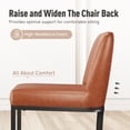 thumbnail image 5 of MF Studio 24" Counter Height Bar Stool with Back Set of 2, Faux Leather Bar Chair for Kitchen Island, Brown, 5 of 8