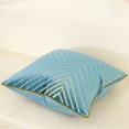 thumbnail image 4 of Dinheiro Funda de cojín de Terciopelo con Bordado de líneas geométricas a Rayas Doradas de 18 x 18 Pulgadas, Funda de Almohada Moderna de Lujo, Almohada Decorativa para sofá, Sala de Estar,, 4 of 8