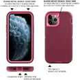 thumbnail image 4 of iPhone 12 Mini Heavy Duty Case {Shock Proof Case with 3 Layer Rubber, Shatter Resistant, [Tough Armour] Rugged Case Compatible for iPhone 12 Mini} Purple, 4 of 6