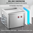 thumbnail image 5 of VEVOR Máquina comercial para hacer rollos de hielo, máquina de crema de yogur salteada de 220 W, máquina para hacer rollos de helado con bandeja cuadrada de 9,4 x 11 pulgadas, método de descongelación, 5 of 5