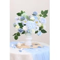 thumbnail image 3 of Piklado Caja Combinada De Flores Artificiales, Juego De Flores Artificiales, Hojas Sueltas Y Tallos, Ramo De Centro De Boda, Novia, Boda, Baby Shower (Azul Claro Fresco), 3 of 5