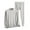 #-002Light Gray, variant on Hogleaql Mens 2 Piece Fleece Lined Thermal Underwear Set, Underwear Base Layer Crewneck Long Sleeve Shirt & Bottom Set Pjs Soft Fashion Cotton Sleepwear Light Gray 2XL
