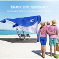 thumbnail image 4 of Portable Blue Beach Shade Tent Fits 2-3 People- Lightweight 2.43 lbs, Wind-Resistant Sun Shelter for Outdoor, 4 of 7
