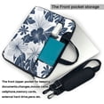 thumbnail image 3 of YFYANG 15.6 inch Universal Laptop Bag Oxford Cloth Laptop Sleeve, Multi-functional Blue Botanical Flowers Notebook Computer Messenger Bag Handbag, 3 of 8