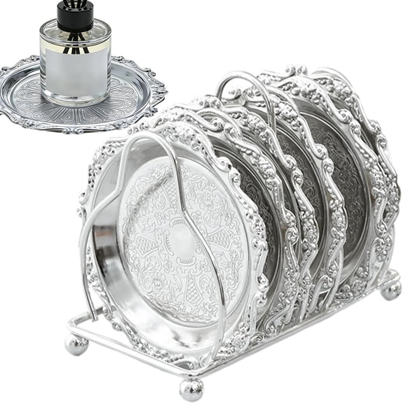 1 Set Clearance Under $10 Serving Tray Set Serving Plate For Table, Stainless Steel Stainless Gold