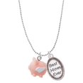 thumbnail image 1 of Delight Jewelry Resin Flying Pink Pig Best Mom Ever Charm Necklace, 1 of 4
