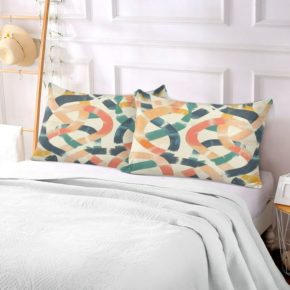 Pillow Case Plush Pillow Design Colorfull Line Pattern Case standard size/King size/Queen size Bed Pillow Pillowcases