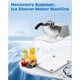 thumbnail image 6 of 440LBS/H 300W Electric Snow Cone Machine Commercial Ice Crusher , ETL Approved with Dual Blades, 110V Stainless Steel Shaved Ice Machine with Safety On/Off Switch for Family, Restaurants, Bars, 6 of 7