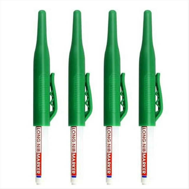 Marcador de Orificio Profundo de Punta Larga, Marcadores de Metal para Acero, Marcadores de Construcción A Prueba de Agua, Marcadores de Punta Larga, Color Verde